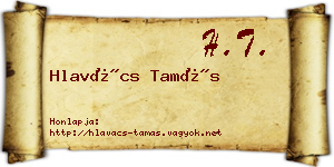 Hlavács Tamás névjegykártya